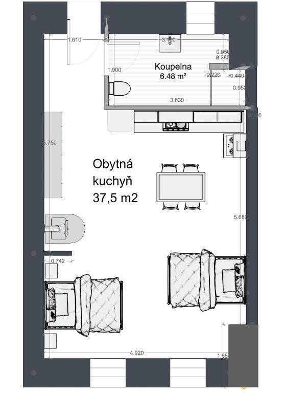 Půdorys ubytování Šedivinské apartmány - rodinné apartmány v Orlických horách
