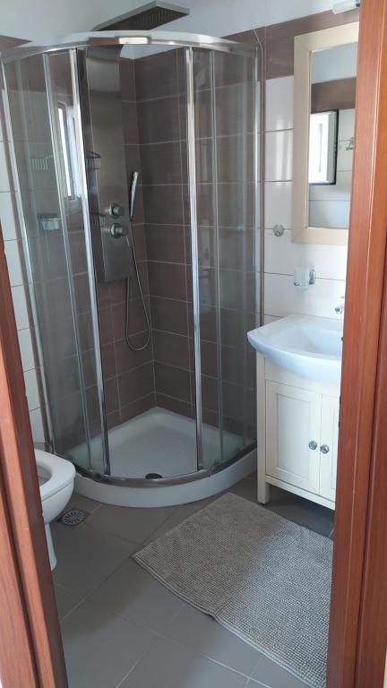 Koupelna v ubytování Ilios Hotel