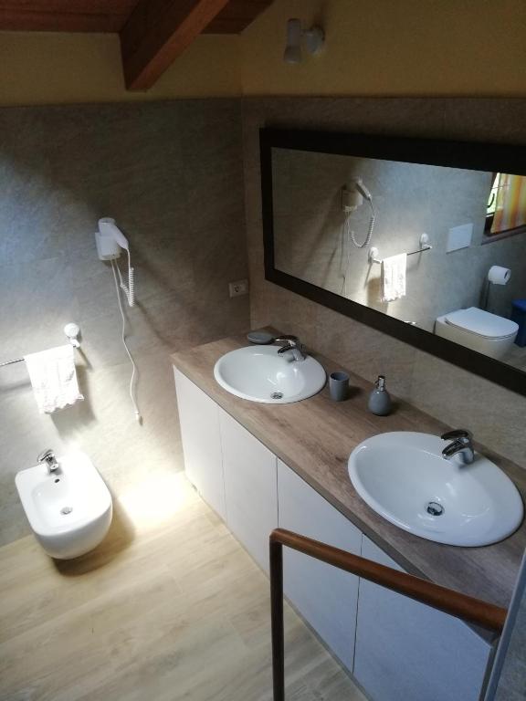Koupelna v ubytování B&B La Plesna