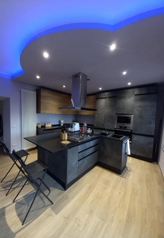 Kuchyň nebo kuchyňský kout v ubytování B&B La Plesna