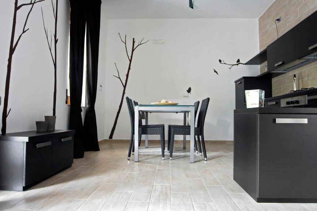 Kuchyň nebo kuchyňský kout v ubytování inStile aparthotel