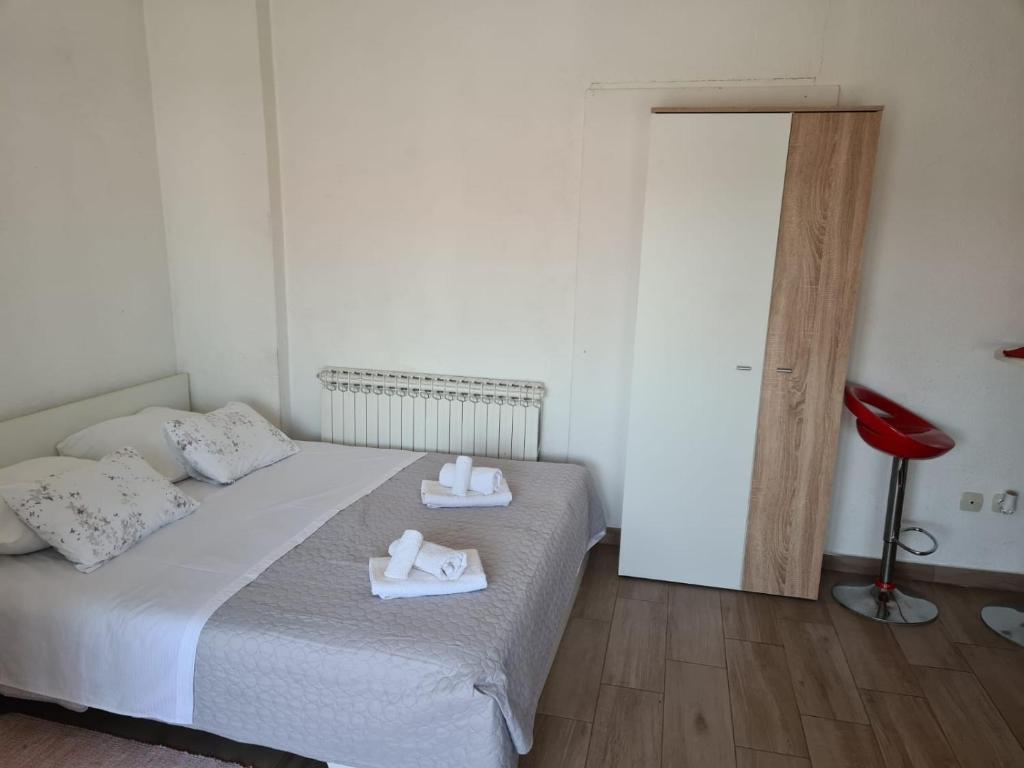 Postel nebo postele na pokoji v ubytování Milka