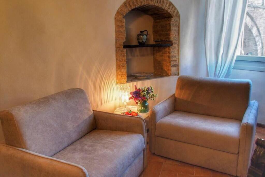 A seating area at L'angolo di Zia Anna