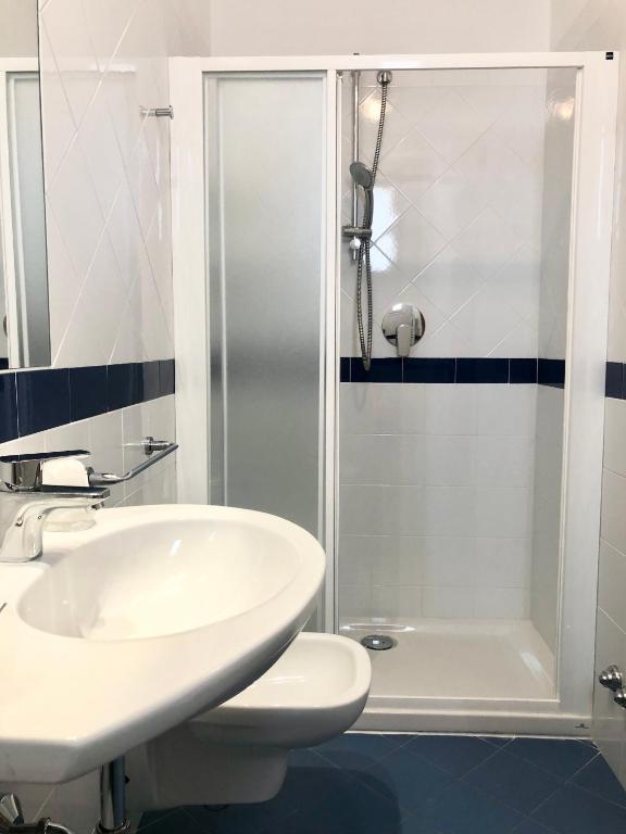 Koupelna v ubytování Hotel Boom