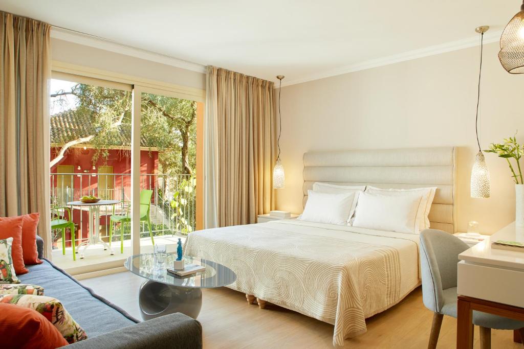 Postel nebo postele na pokoji v ubytování Parga Beach Resort