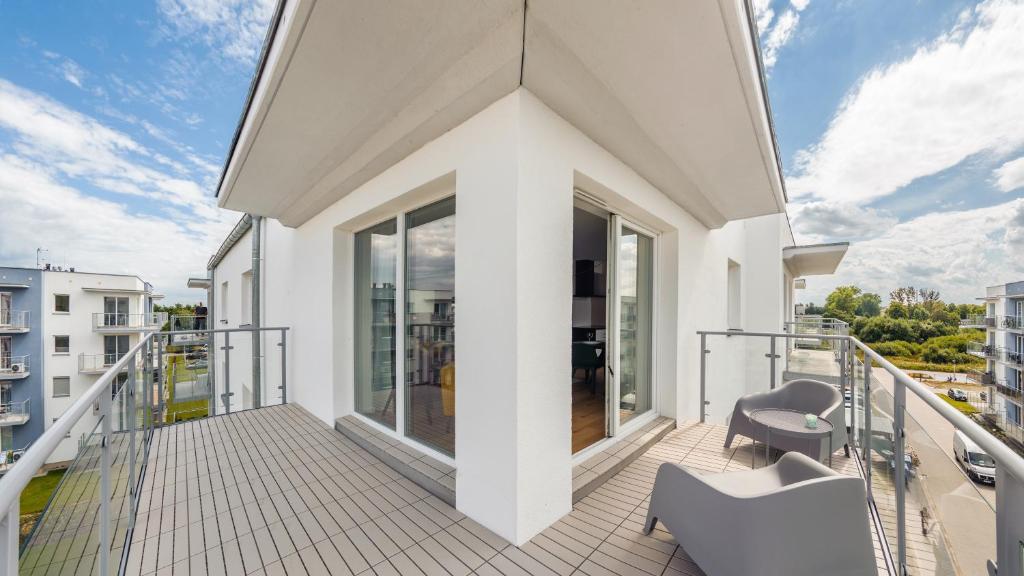 Balkón alebo terasa v ubytovaní Prywatne apartamenty Sun & Snow w Porta Mare