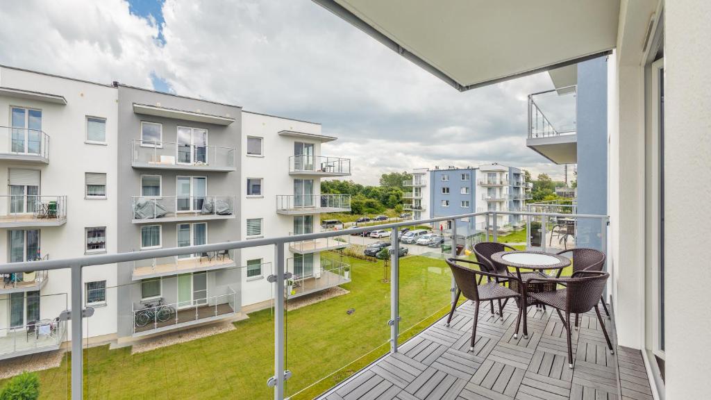 Balkón alebo terasa v ubytovaní Prywatne apartamenty Sun & Snow w Porta Mare