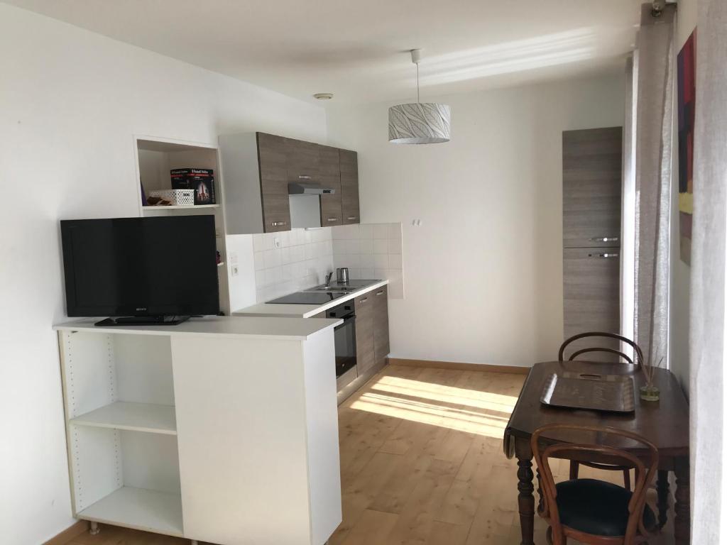 Dapur atau dapur kecil di Grand Studio Manon en coeur de ville pour 2 p