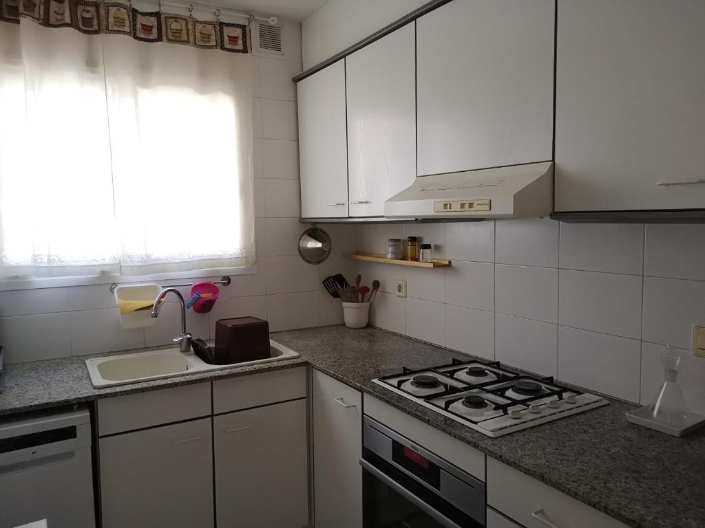 Kuchyňa alebo kuchynka v ubytovaní LLOGUER30 Apartamento Lotus, piscina y parquing