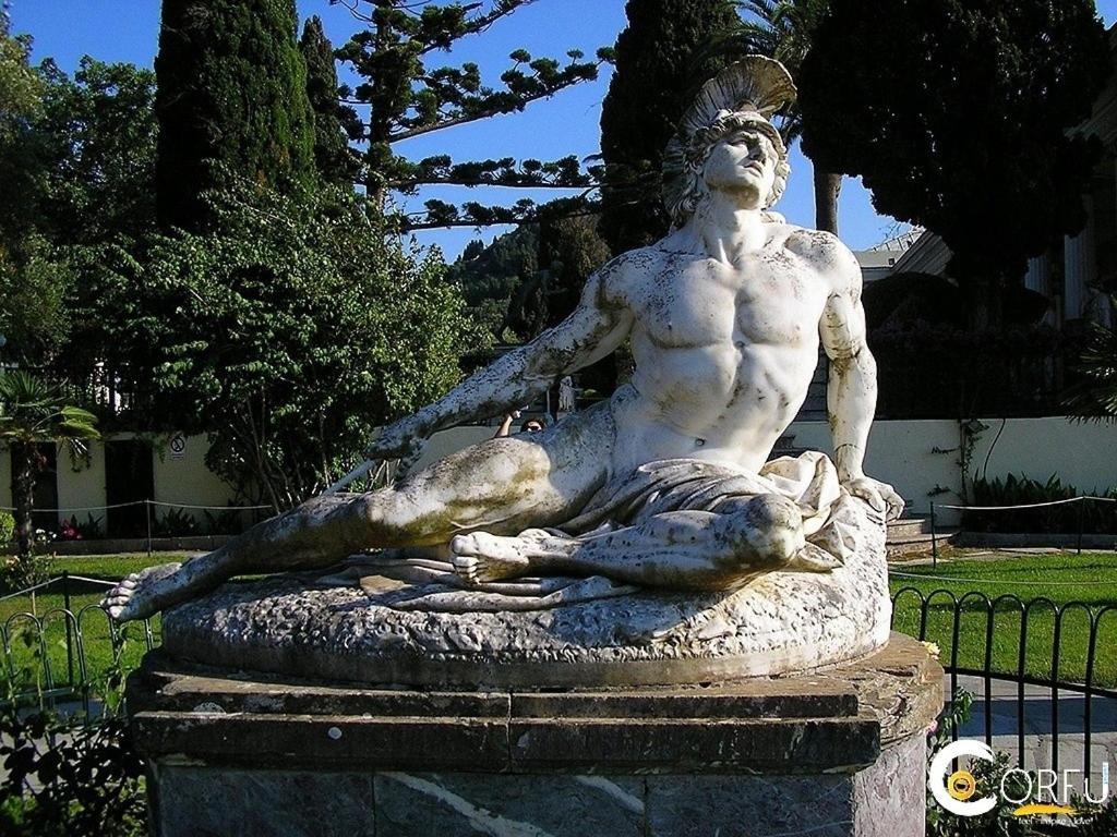 A garden outside Villa Angela, Traditional Villa in the village