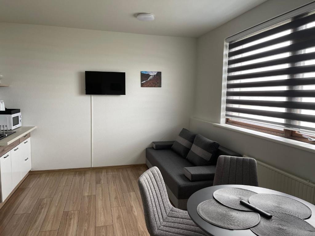 Kuchyň nebo kuchyňský kout v ubytování Helgrindur Guesthouse