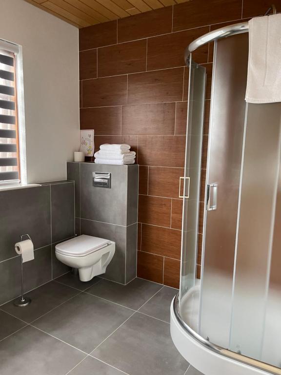 Koupelna v ubytování Helgrindur Guesthouse