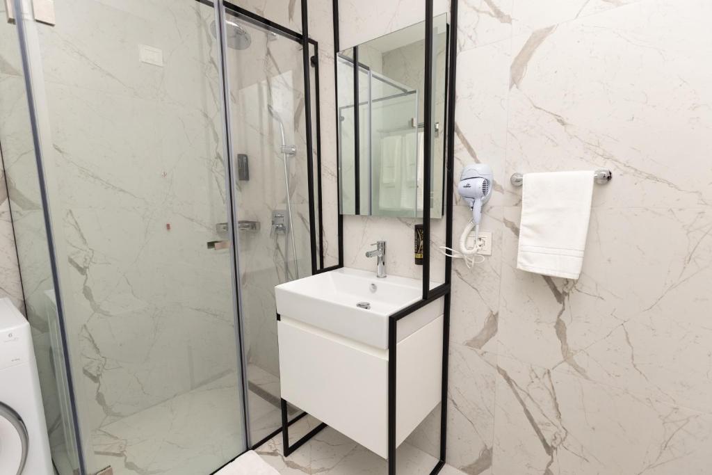 Koupelna v ubytování Habitat Hotel Tirana
