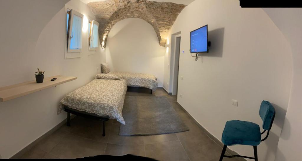 Postel nebo postele na pokoji v ubytování Castle Rhythm Inn