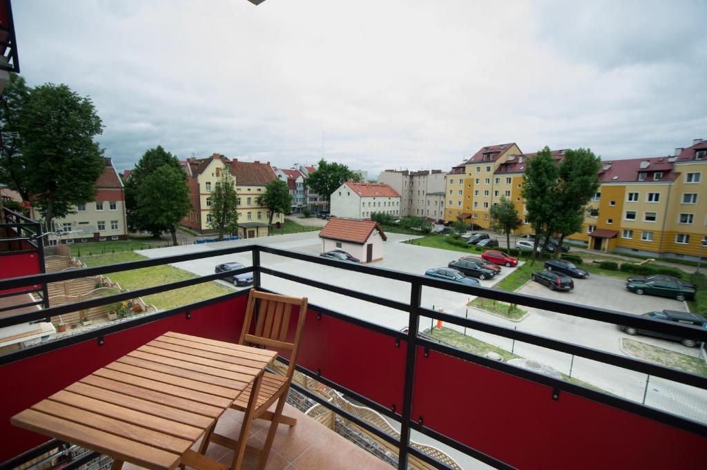 Balkón alebo terasa v ubytovaní Słoneczny Apartament