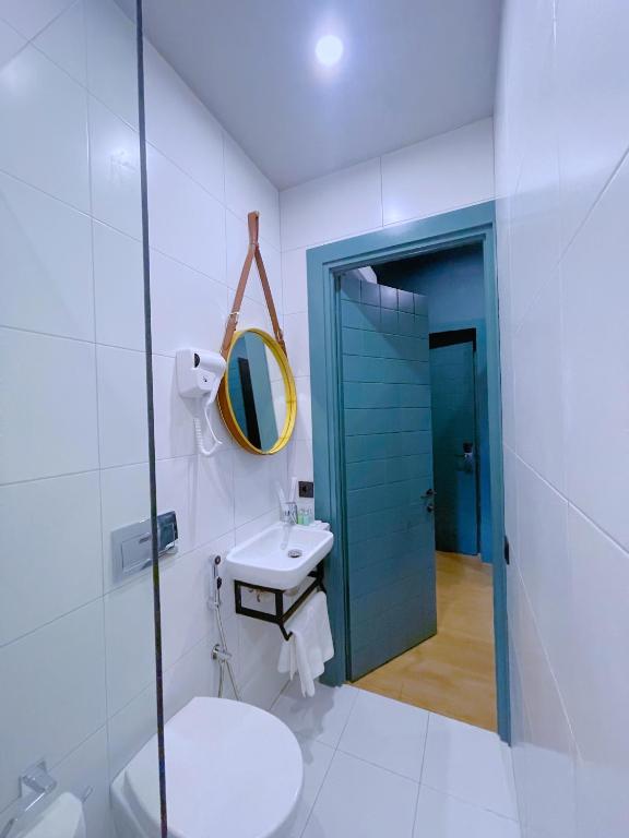 Koupelna v ubytování Green Rooms