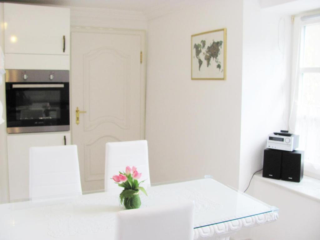 Kuchyň nebo kuchyňský kout v ubytování Apartment Storchenfärbe