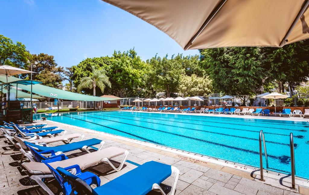 Bazén v ubytování Kfar Maccabiah Business & Sport Hotel nebo v jeho okolí