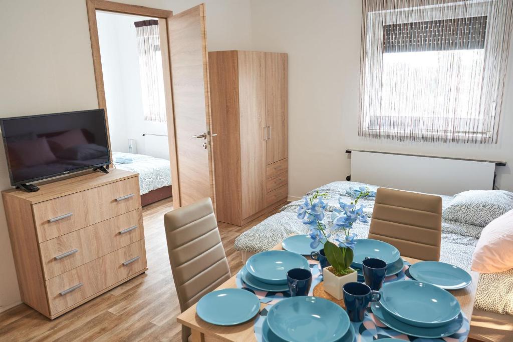 TV a/nebo společenská místnost v ubytování Thermal Apartman - EM