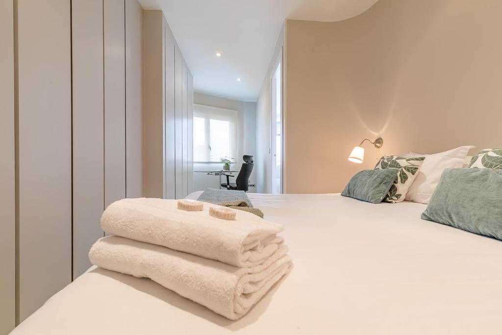 Postel nebo postele na pokoji v ubytování Madrid Rental Flats - Alquiler de Temporada