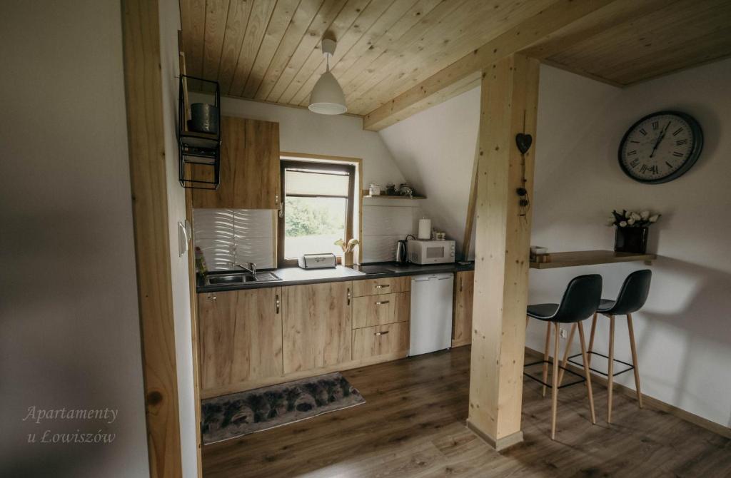Kuchyňa alebo kuchynka v ubytovaní Apartament u Łowiszów