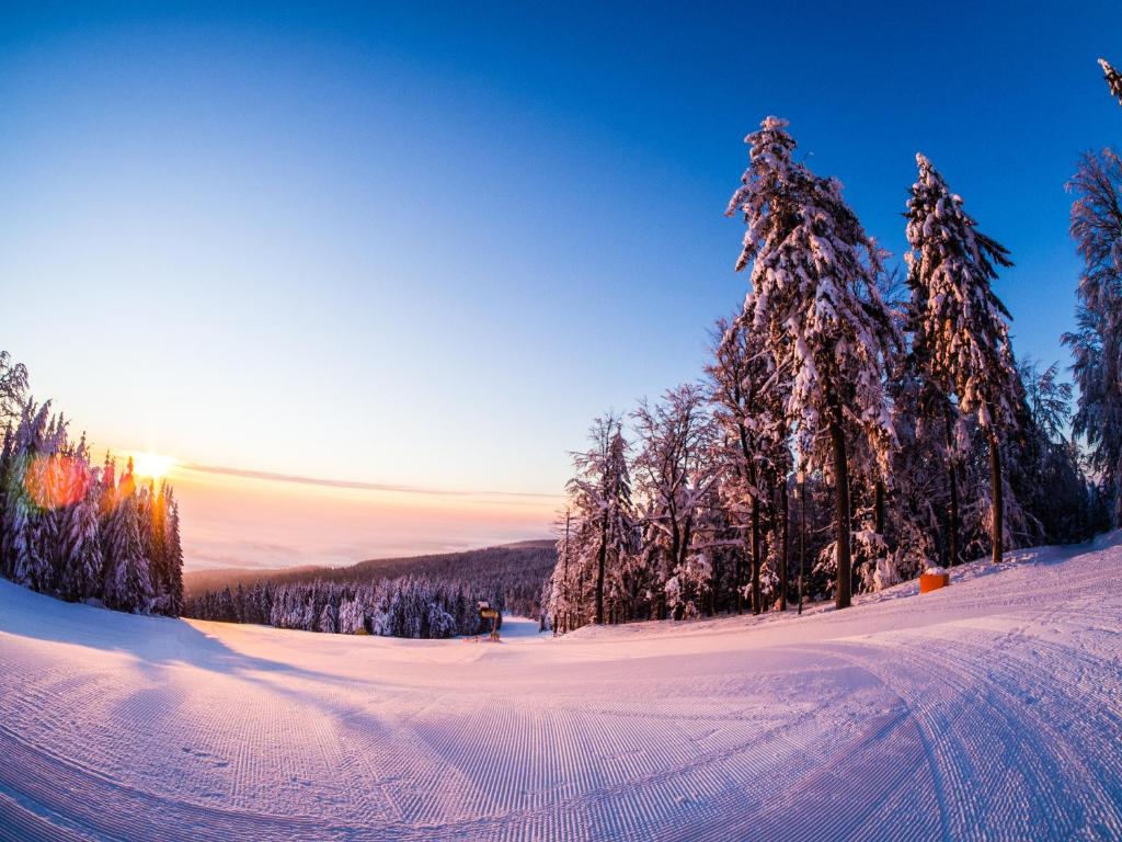 HP APARTMÁNY SKIAREÁL- Buková Hora v Orlických horách 100 m od lanovky durante l'inverno