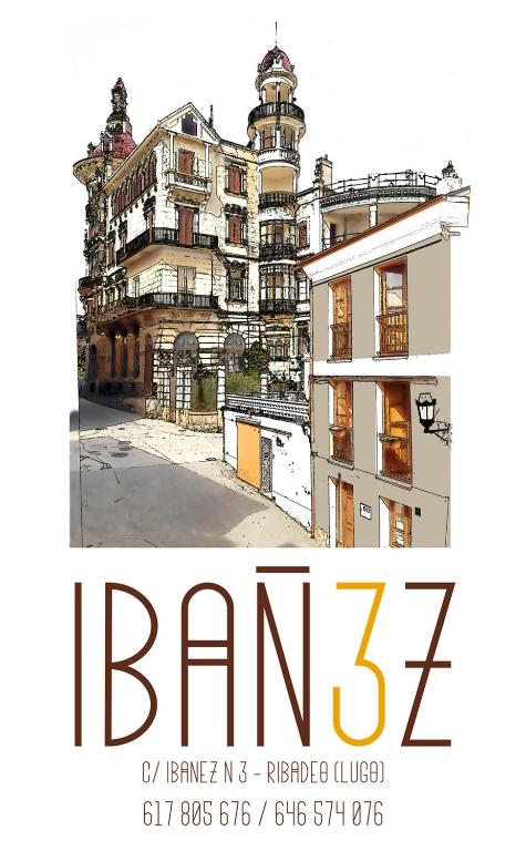 a picture of a building with the words banglez at Ibañez 3 in Ribadeo
