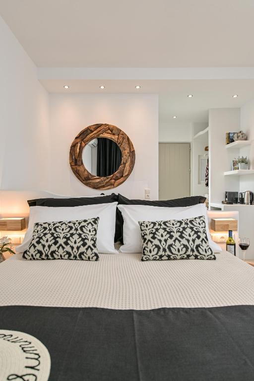 Letto o letti in una camera di Ruby of Naxos