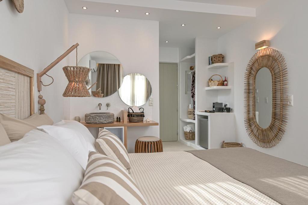 Letto o letti in una camera di Ruby of Naxos