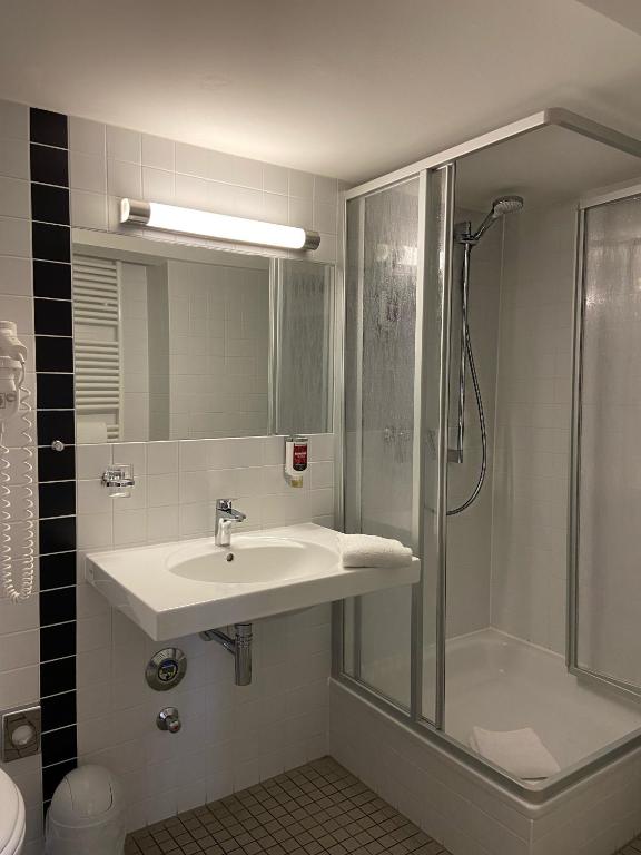 Koupelna v ubytování Hotel Krämerbrücke Erfurt