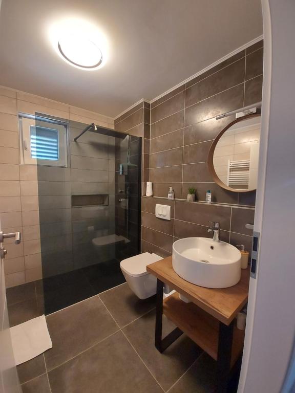 Koupelna v ubytování Villa Paula