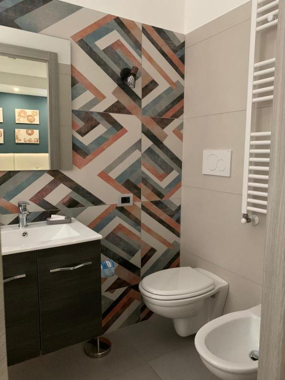 Koupelna v ubytování Albergo Piazza Risorgimento