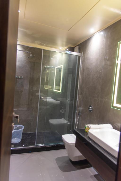 Koupelna v ubytování Hotel Royal Livin