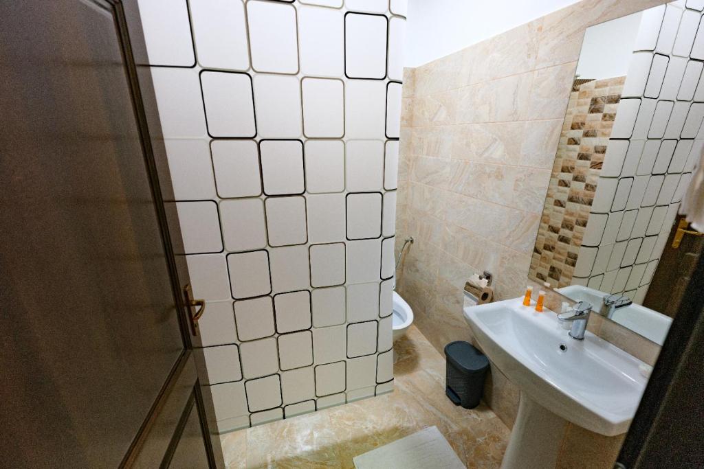 Koupelna v ubytování Villa Ovidiu