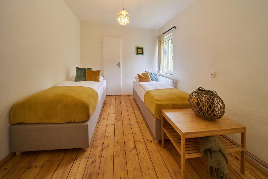 Ένα ή περισσότερα κρεβάτια σε δωμάτιο στο Chalupa Svoboda ex Chatta