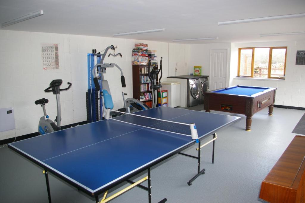 Stolní tenis v ubytování Ty Nant Cottages and Suites nebo okolí