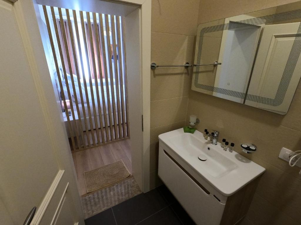 Koupelna v ubytování Hotel TREVA