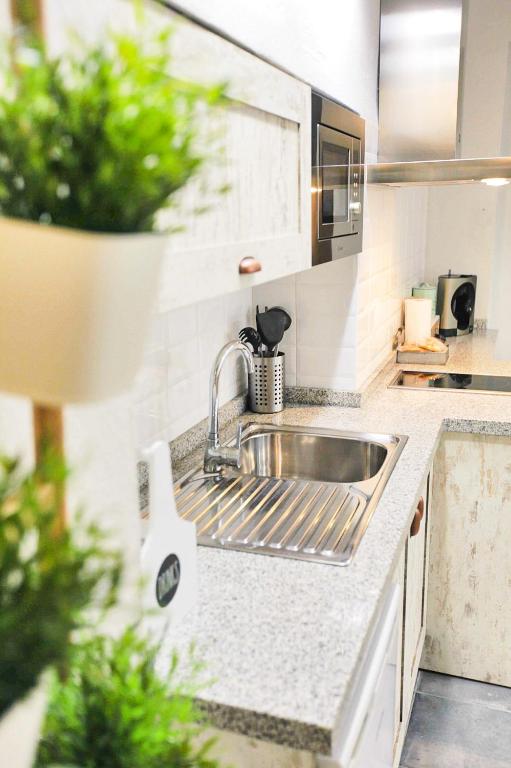 A kitchen or kitchenette at Casa con Terraza San Fernando