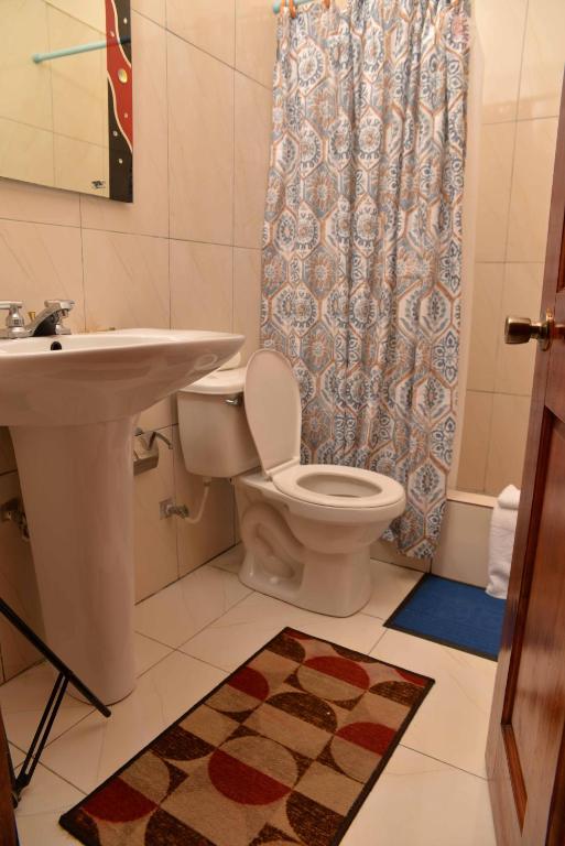 Koupelna v ubytování Chateau Margarita JA