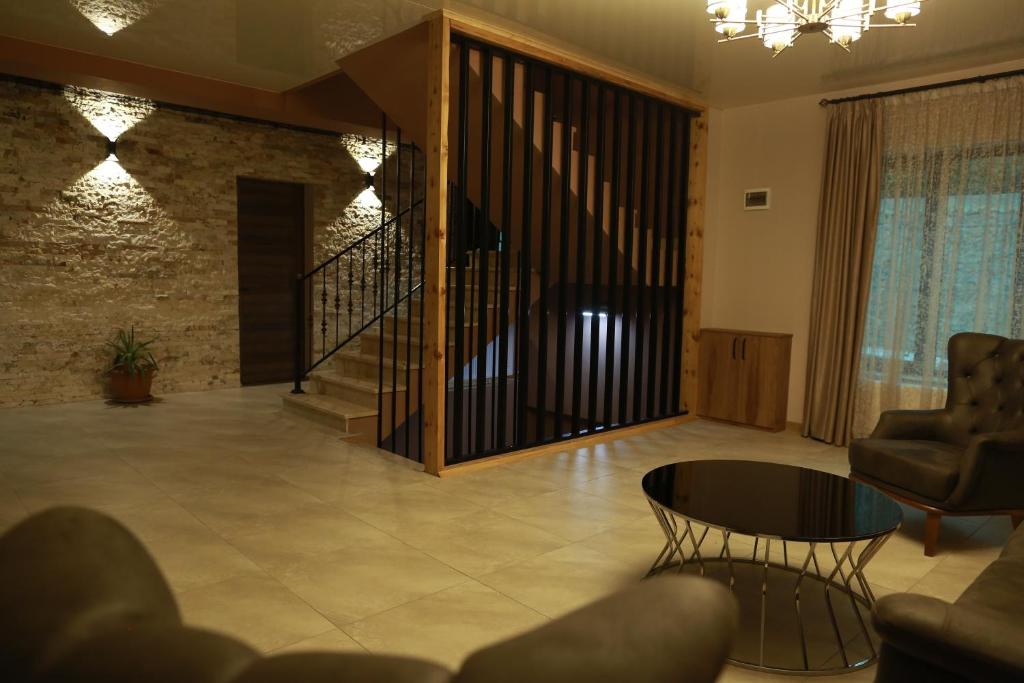 A seating area at Paramount Kazbegi
