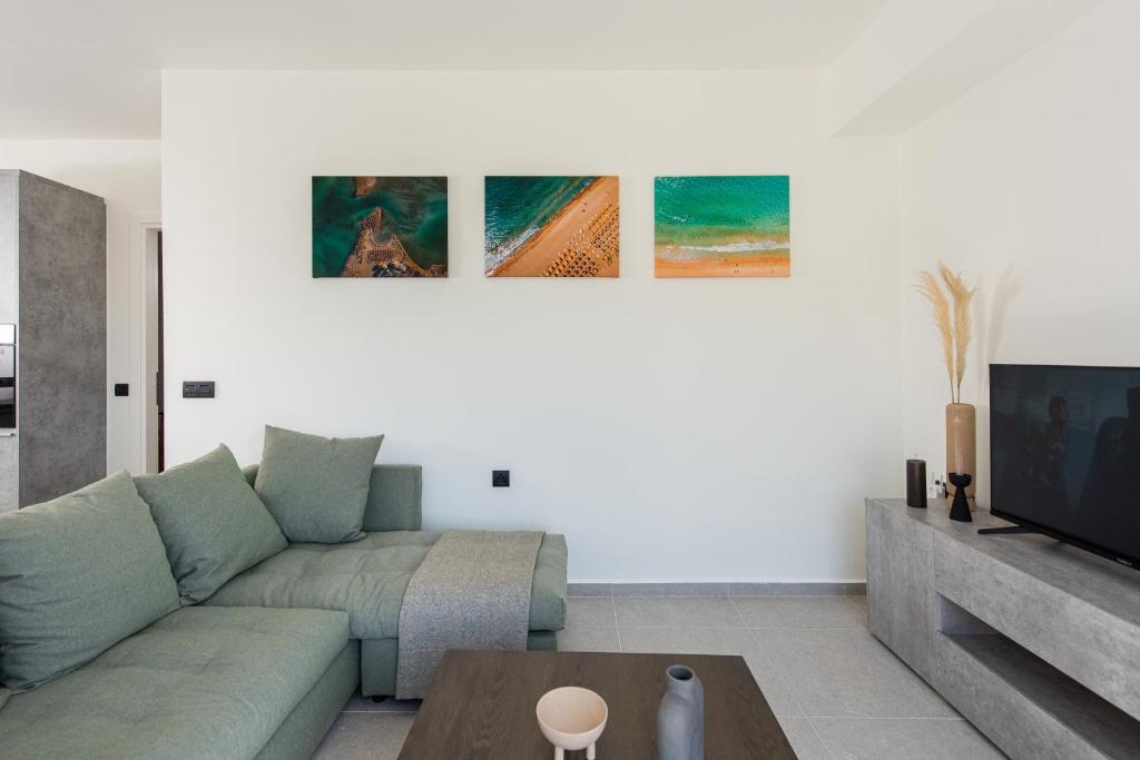 A television and/or entertainment centre at Analogy chania apartment