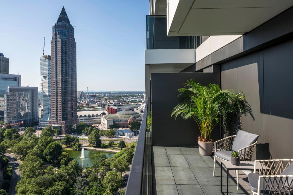 Balkón nebo terasa v ubytování Meliá Frankfurt City