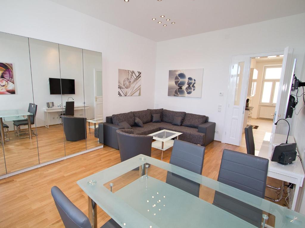 TV a/nebo společenská místnost v ubytování Apartment Nähe Zentrum