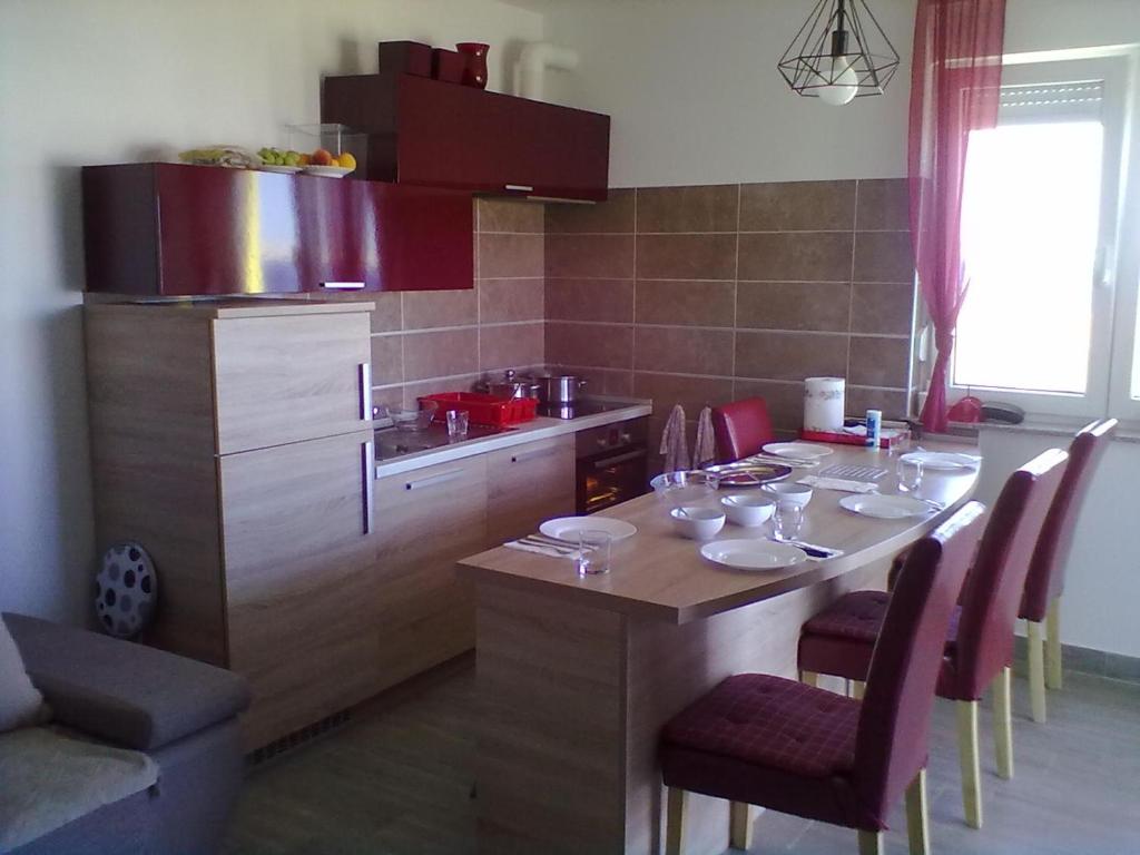 Kuchyň nebo kuchyňský kout v ubytování Apartman Mihalj Zadar-Rtina Miletici
