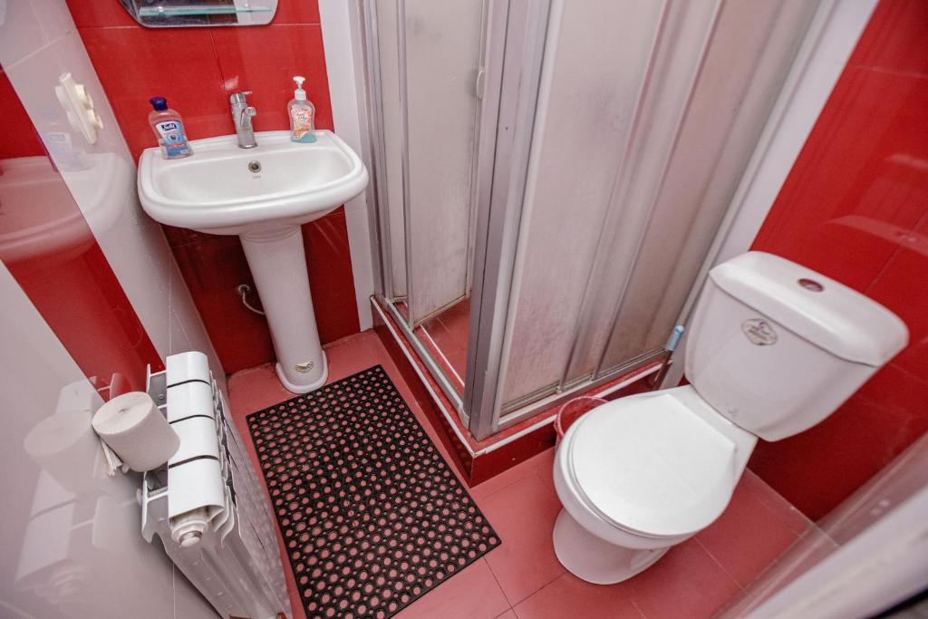 Koupelna v ubytování Arsego Hostel