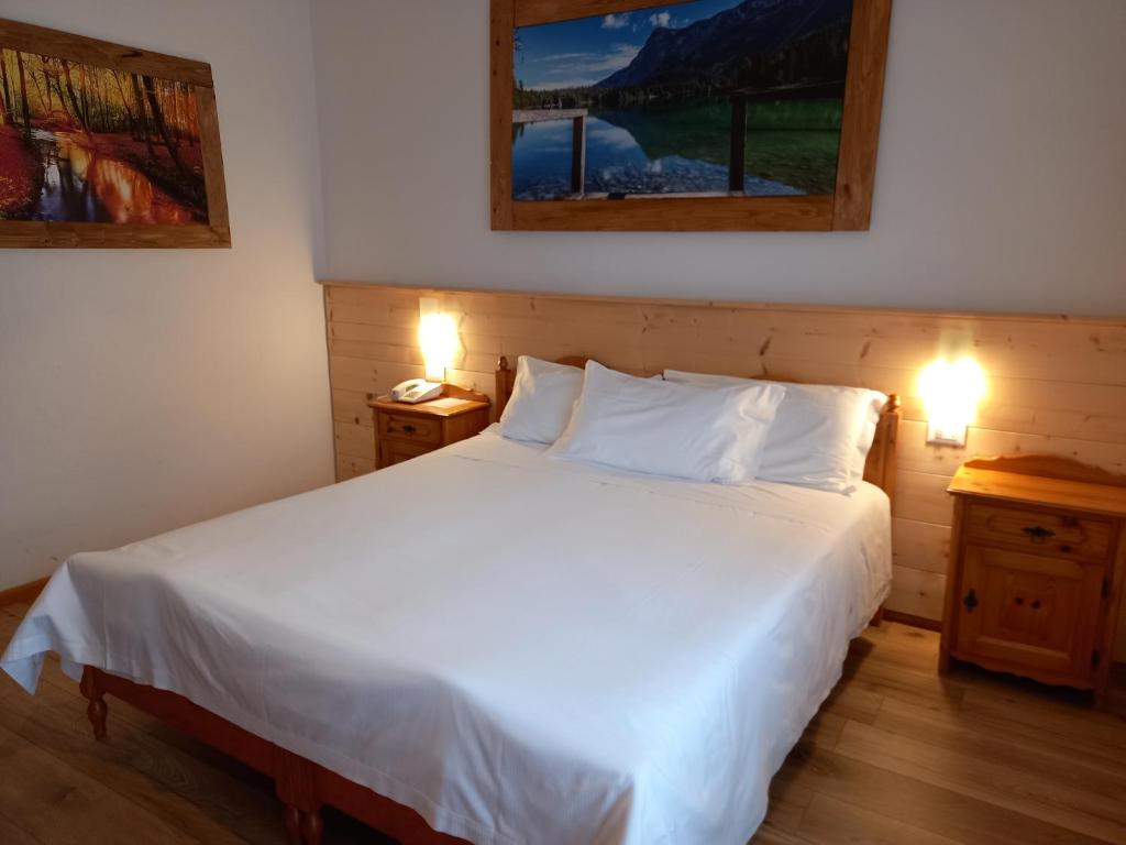 Postel nebo postele na pokoji v ubytování Albergo Scoiattolo