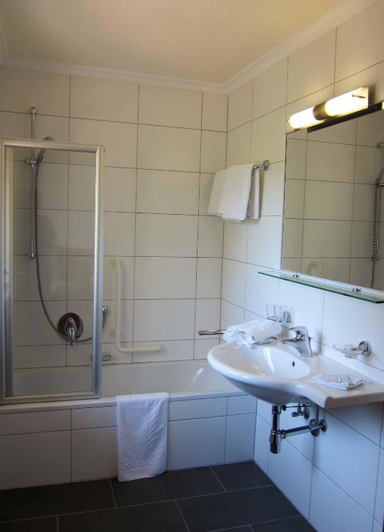 Koupelna v ubytování Pension St.Lukas