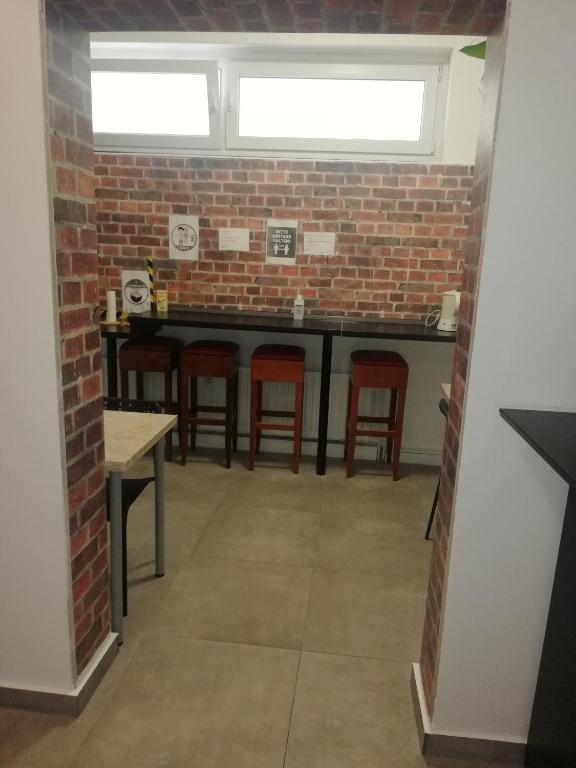 Kuchyň nebo kuchyňský kout v ubytování The Hostel