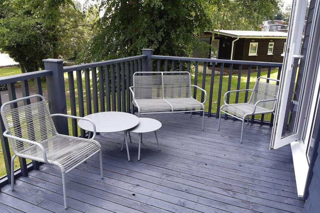 Balkón nebo terasa v ubytování Chalet 174 Glan Gwna Park Caernarfon