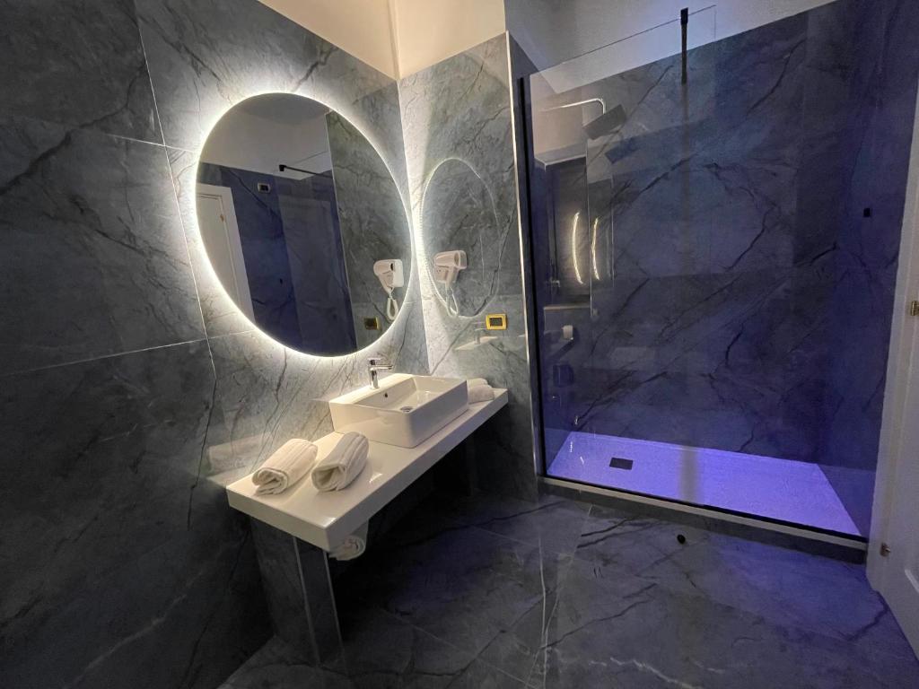 Koupelna v ubytování Ninfa hotel